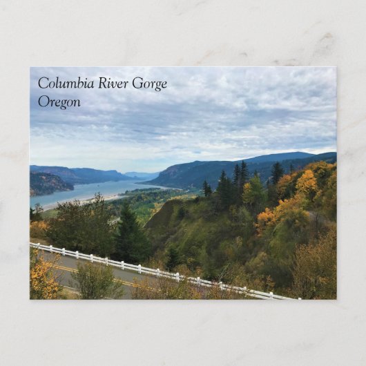 Ansicht des Columbia River, Columbia River Gorge,  Postkarte (Vorderseite)