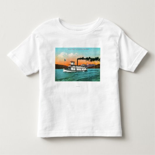 Ansicht des Dampfer-Flyers auf dem See Kleinkind T-shirt (Vorderseite)