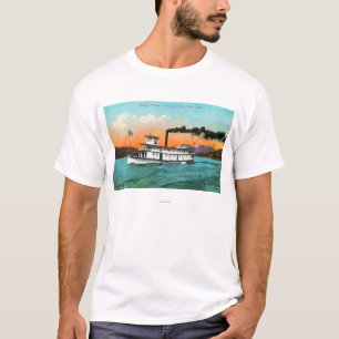 Ansicht des Dampfer-Flyers auf dem See T-Shirt