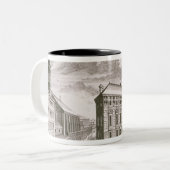 Ansicht des Dorotheergasse Darstellens Zweifarbige Tasse (Vorderseite Links)