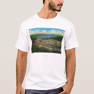 Ansicht des Felsens geschnitten auf Cadillac Mt, T-Shirt