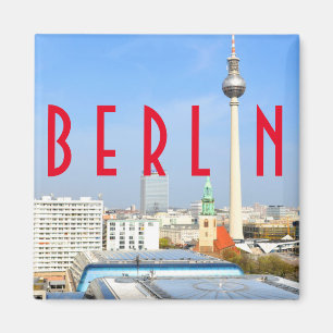 Ansicht des Fernsehturms in Berlin, Deutschland Magnet
