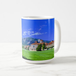 Ansicht des Flatirons vom CU Boulder-Campus Kaffeetasse