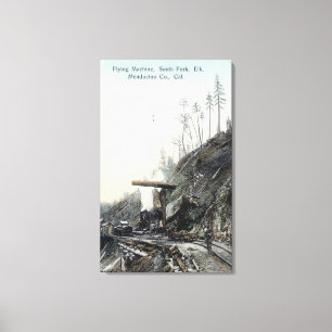 Ansicht des Flying Maching, South ForkElk, CA Leinwanddruck