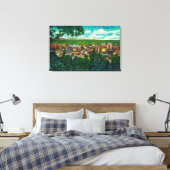 Ansicht des Geschäftsbereichs vom Cliff Drive Leinwanddruck (Insitu (Schlafzimmer))