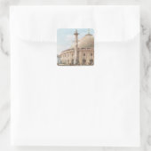 Ansicht des Getreidemarktes Quadratischer Aufkleber (Tasche)