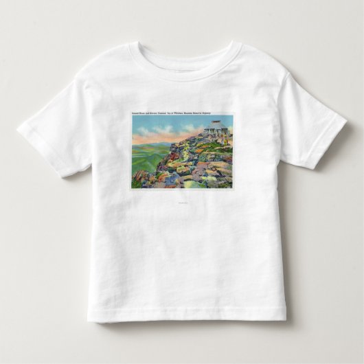 Ansicht des Gipfel-Hauses, Aufzugs-Anschluss Kleinkind T-shirt (Vorderseite)