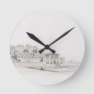 Ansicht des Golestan Qajar Palastes "Kasr L Runde Wanduhr