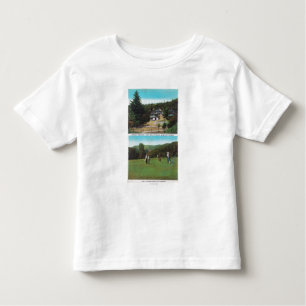 Ansicht des Golf-Kurses, Krokett-Boden, Hütten Kleinkind T-shirt