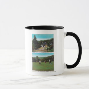 Ansicht des Golf-Kurses, Krokett-Boden, Hütten Tasse