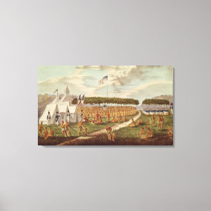 Ansicht des großen Vertrags hielt am Grasland DU Leinwanddruck