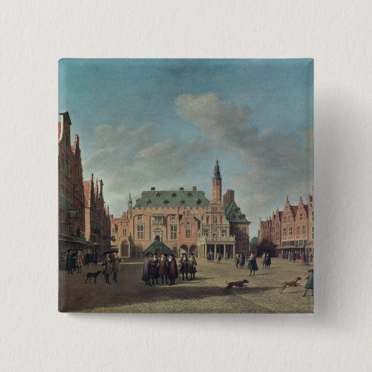 Ansicht des Grote Markt in Haarlem Button (Vorderseite)