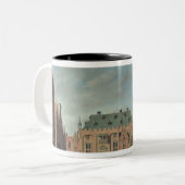 Ansicht des Grote Markt in Haarlem Zweifarbige Tasse (Vorderseite Links)