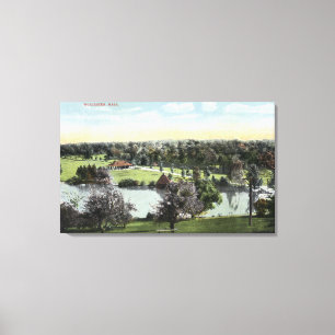 Ansicht des grüner Hügel-Parks Leinwanddruck