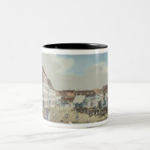 Ansicht des Hackescher Markt Zweifarbige Tasse (Mittel)