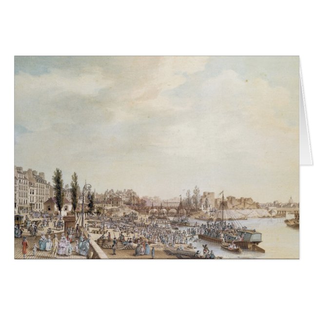 Ansicht des Hafens St Paul, Paris, 1782 (Vorderseite (Horizontal))