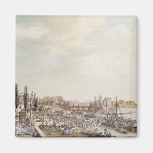 Ansicht des Hafens St Paul, Paris, 1782 Magnet