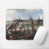 Ansicht des Hafens von Antwerpen Mousepad (Mit Mouse)