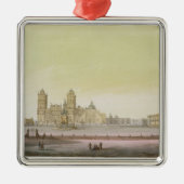 Ansicht des Hauptplatzes in Mexiko City Silbernes Ornament (Vorne)