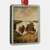 Ansicht des Hudsons vom Fort Knyphansen Silbernes Ornament (Rechts)