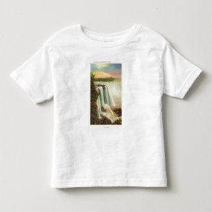Ansicht des Hufeisens fällt von der Ziegen-Insel Kleinkind T-shirt