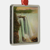 Ansicht des Hufeisens fällt von der Ziegen-Insel Silbernes Ornament (Rechts)