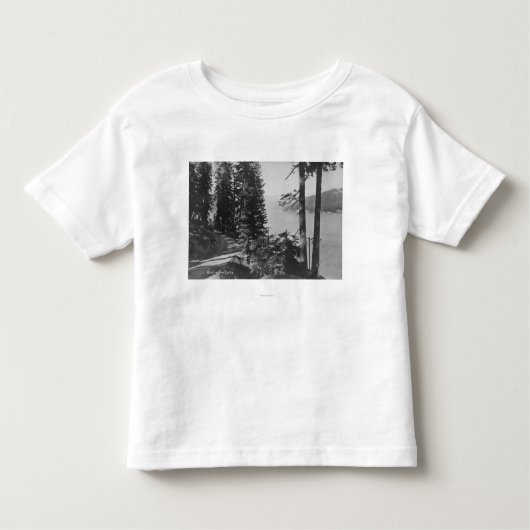 Ansicht des Huntington See-, Kalifornien von der Kleinkind T-shirt (Vorderseite)