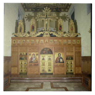 Ansicht des Iconostasis, 1641 (Foto) (sehen Sie Fliese