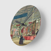 Ansicht des Indien-Abschnitts der Großen Ausstellu Runde Wanduhr (Winkel)