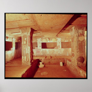 Ansicht des Innenraums des Grabs Poster