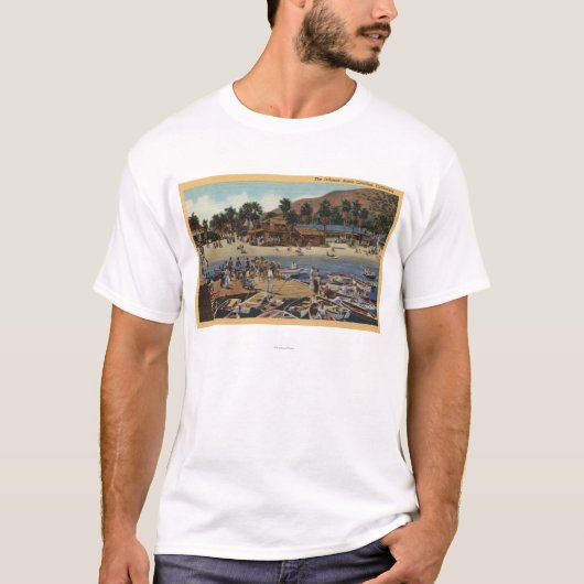 Ansicht des Isthmus-Hafens mit Schwimmern T-Shirt (Vorderseite)