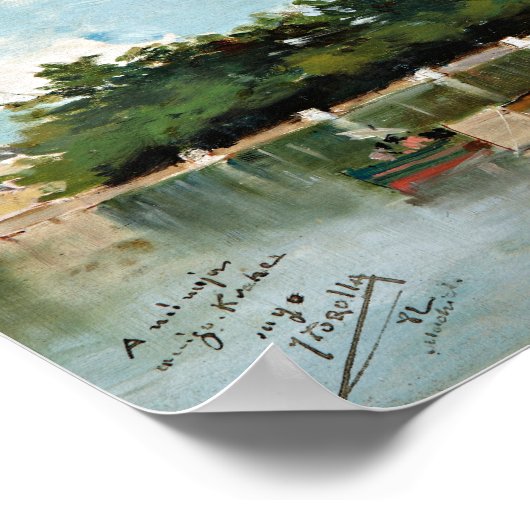 Ansicht des Jetty | Joaquín Sorolla Poster (Ecke)