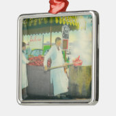 Ansicht des Kais des Fischers, Krabben-Erhalten Silbernes Ornament (Links)