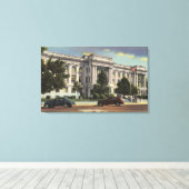 Ansicht des KERN Landkreis Court House Leinwanddruck (Insitu (Holzboden))