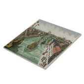 Ansicht des Kettel Tors in Delft (Stich) Fliese (Seite)
