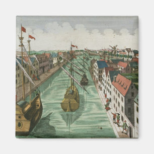 Ansicht des Kettel Tors in Delft (Stich) Magnet