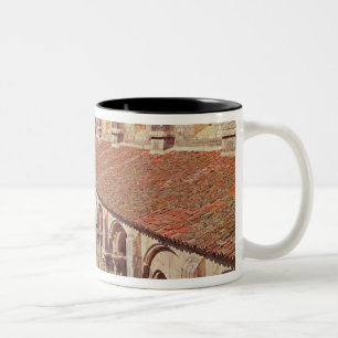 Ansicht des Klosters 2 Zweifarbige Tasse