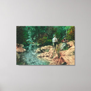 Ansicht des Kojote-Nebenflusses an Gilroy heißen Leinwanddruck