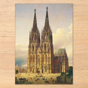 Ansicht des Kölner Doms gotische Majestät Acryleinladungen