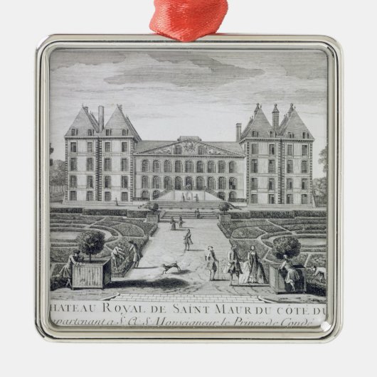 Ansicht des königlichen Chateaus des Heiligen Maur Silbernes Ornament (Vorne)