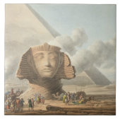 Ansicht des Kopfes der Sphinxes und der Pyramide Fliese (Vorderseite)
