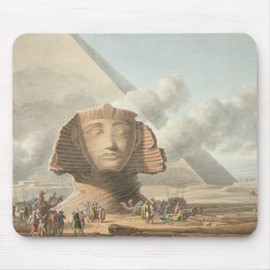 Ansicht des Kopfes der Sphinxes und der Pyramide Mousepad (Vorne)