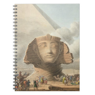 Ansicht des Kopfes der Sphinxes und der Pyramide Notizblock