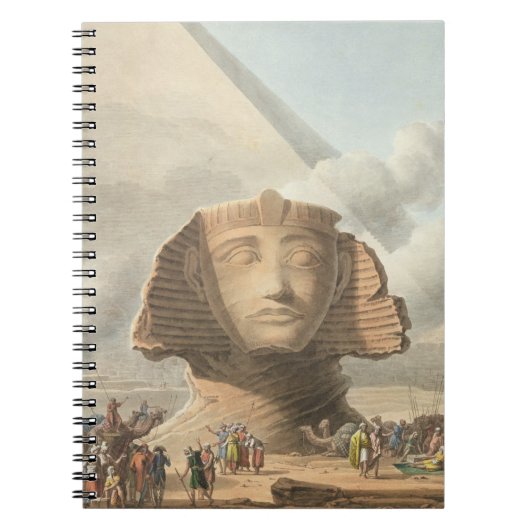 Ansicht des Kopfes der Sphinxes und der Pyramide Notizblock (Vorderseite)