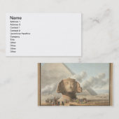 Ansicht des Kopfes der Sphinxes und der Pyramide Visitenkarte (Vorne/Hinten)