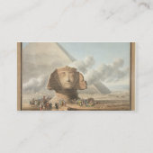 Ansicht des Kopfes der Sphinxes und der Pyramide Visitenkarte (Rückseite)