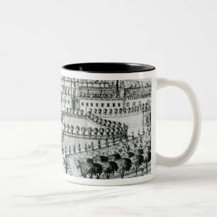 Ansicht des Landhauses Aldobrandini vom Garten (en Zweifarbige Tasse