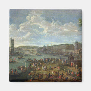 Ansicht des Louvre und des Ausflugs de Nesles Magnet