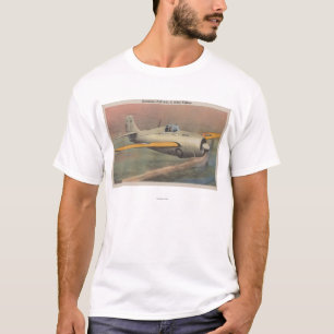 Ansicht des Marine-Kämpfers Grummans F4F-3-U.S. T-Shirt
