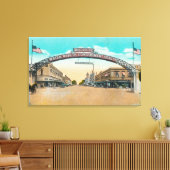 Ansicht des Modesto begrüßend ArchModesto, CA Leinwanddruck (Insitu (Wohnzimmer))